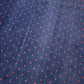 Navy Red Pin Spot 100% Cotton Cord Woven Velvet Corduroy Fabric Upholstery Dress Material 58"