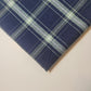 Navy Sage Thick 100% Cotton Tartan Check Plaid / Stripe Dress Fabric Craft Quilting Material 58" By The Meter