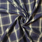 Navy Sage Thick 100% Cotton Tartan Check Plaid / Stripe Dress Fabric Craft Quilting Material 58" By The Meter