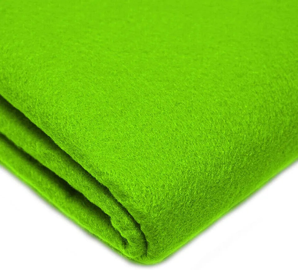 Neon Green Felt Fabric Acrylic Art Craft Sewing Festive Decor Material 150cm Wide By Meter