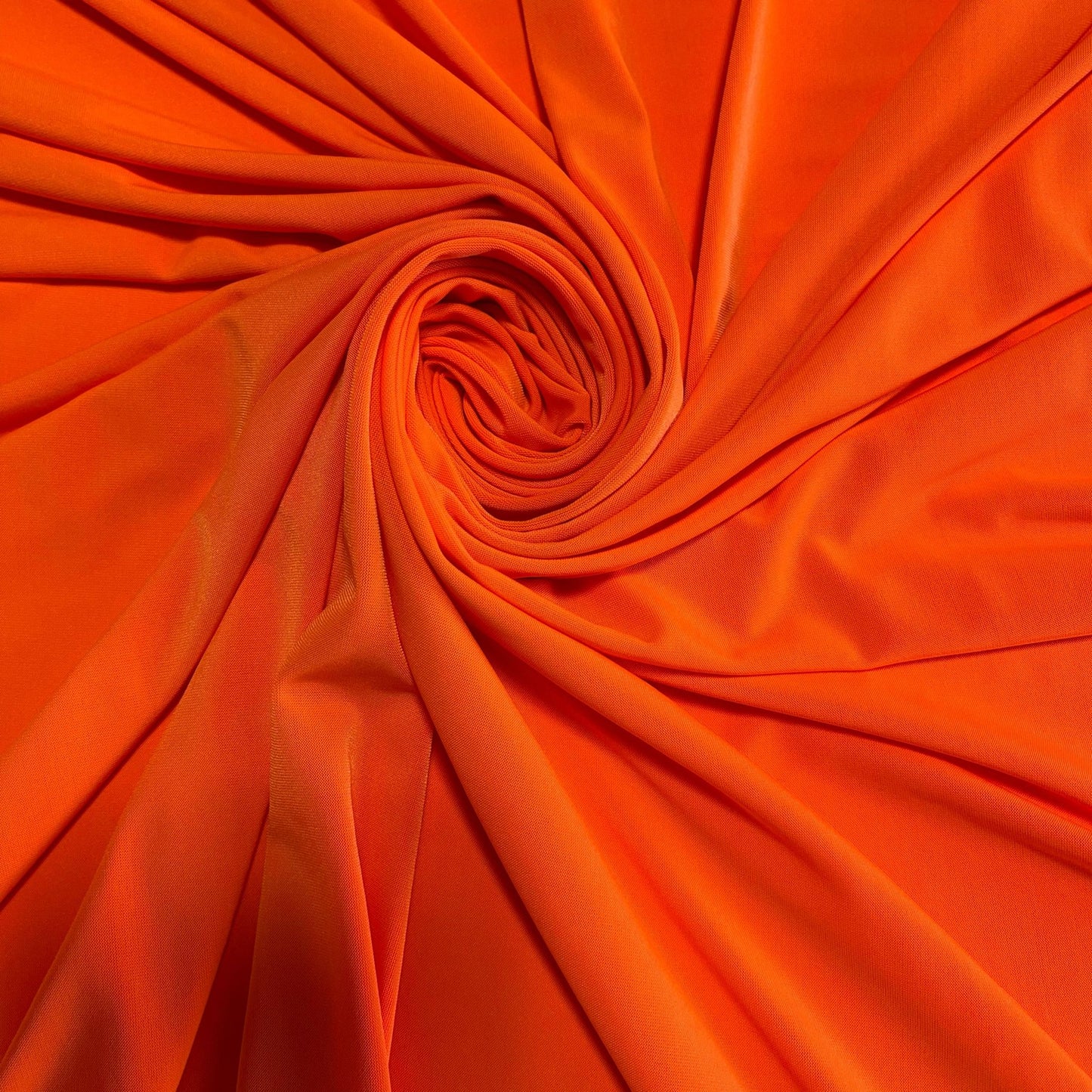 Neon Orange ITY Lycra Elastane 4 Way Stretch Spandex Jersey Dress Craft Fabric 58" By The Meter