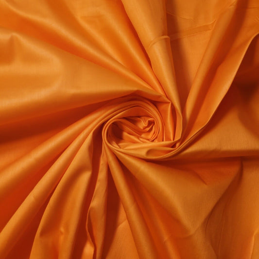 Neon Orange 100% Cotton Sateen Material Curtain Lining Dress Craft Quilting Fabric 44" By The Meter