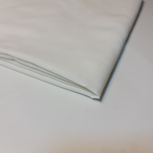 Textile Station Elfenbein (24) 44" breit, Premium-Qualität, Polycotton, unifarben, gefärbter Stoff, Futter, Schneiderei, Drapieren, Dekorationsmaterial, Stoff