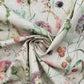 Recycled Cotton Organic Linen Printed Fabric | Sustainable 55" (140cm) Wide 243gsm Dressmaking & Home DÃ©cor Material â€“ Sold by the Meter