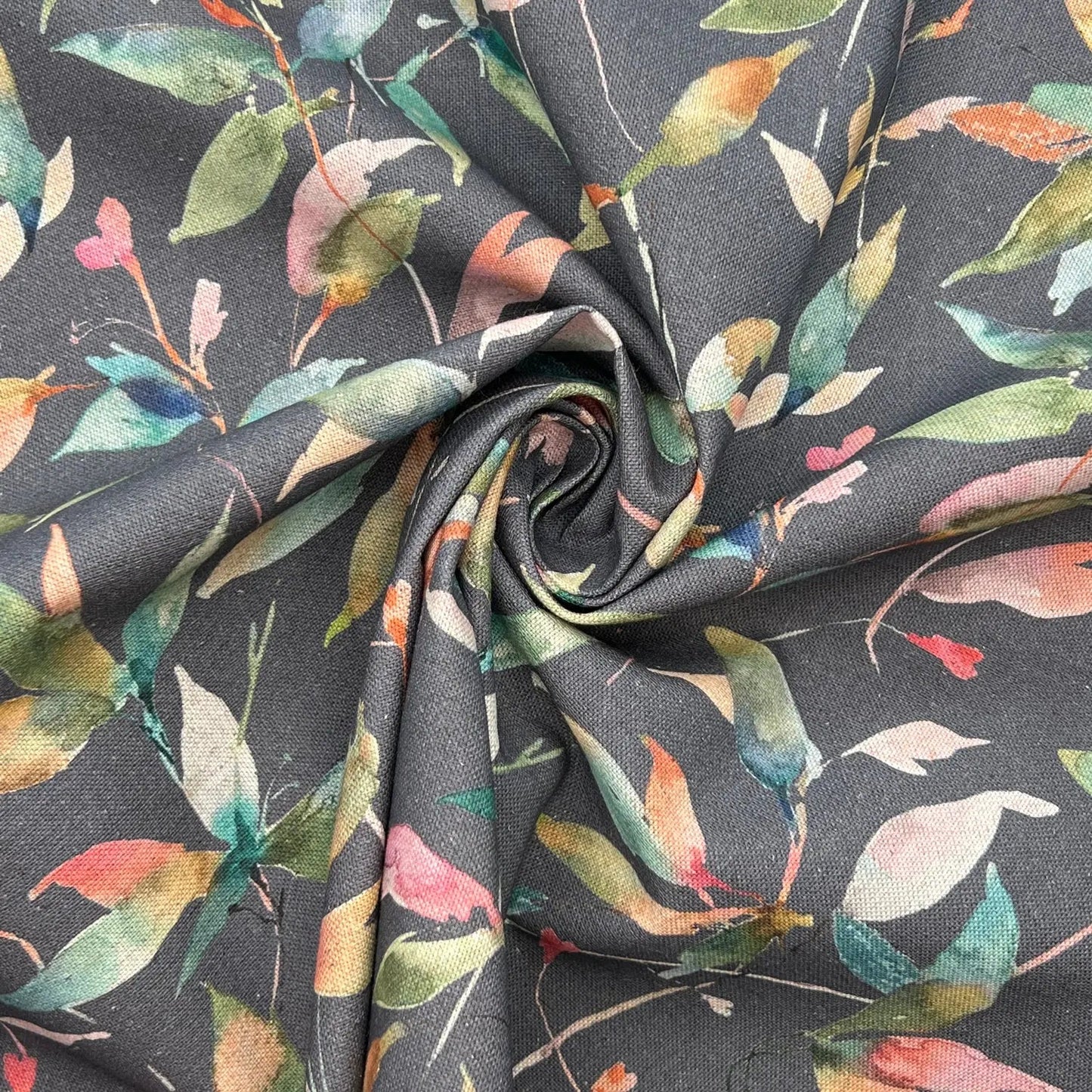 Recycled Cotton Organic Linen Printed Fabric | Sustainable 55" (140cm) Wide 243gsm Dressmaking & Home DÃ©cor Material â€“ Sold by the Meter