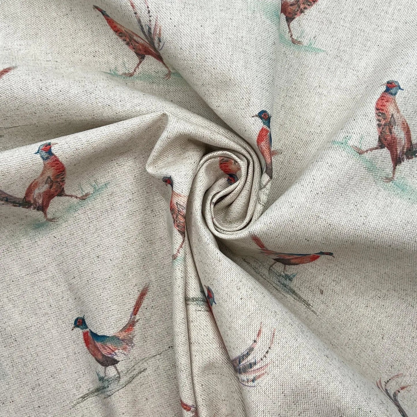 Recycled Cotton Organic Linen Printed Fabric | Sustainable 55" (140cm) Wide 243gsm Dressmaking & Home DÃ©cor Material â€“ Sold by the Meter