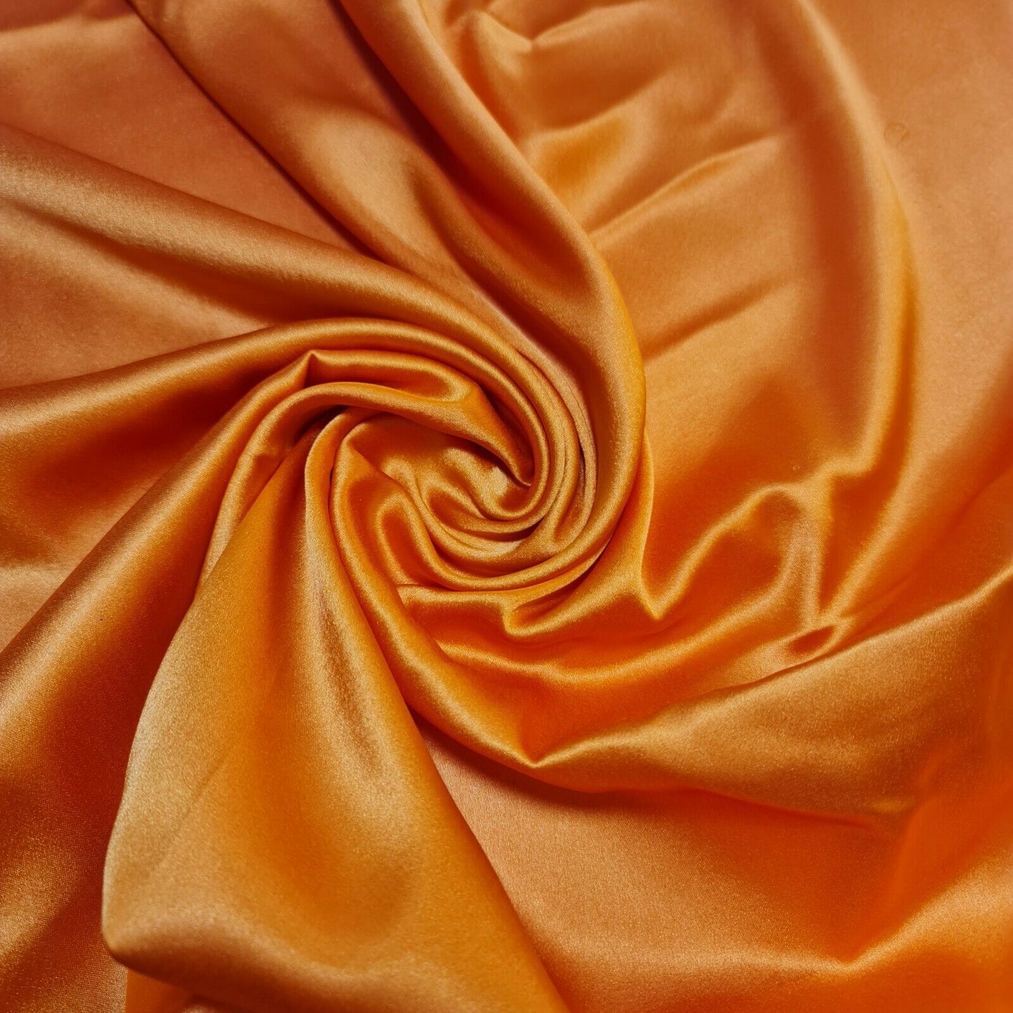 Orange Glossy Charmeuse Silky Material Bridal Dress Craft Wedding Event Decor Polyester Fabric 44" Wide ( 23 Meter Roll )