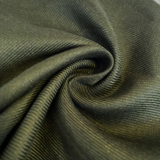 Olive Green Pashmina Winter Viscose Twill Fabric Dress Costume Scarf Material 44" Wide By The Meter