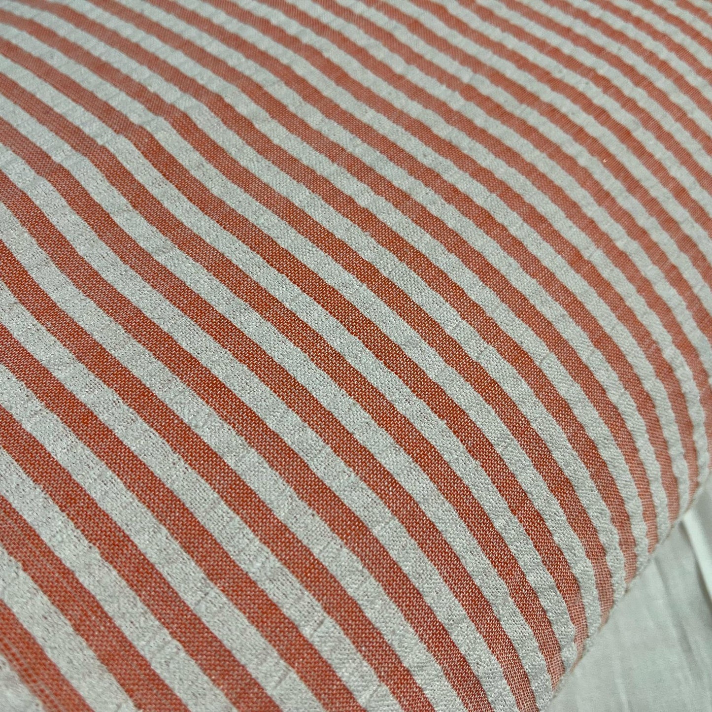 Orange 100% Cotton Seersucker Fabric Crush Stripe Costume Craft Dress Material 44" By The Meter