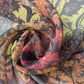 Orange Wild Floral Chiffon Sheer Material Dress Craft Decor Fabric 44" By The Meter