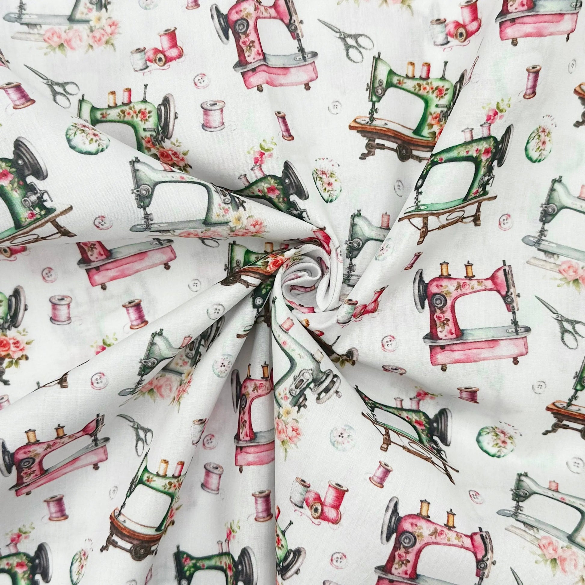 Polycotton Digital Print Fabric | 80% Polyester 20% Cotton 45" (115cm) Wide Lightweight Printed Fabric â€“ Sold by the Meter
