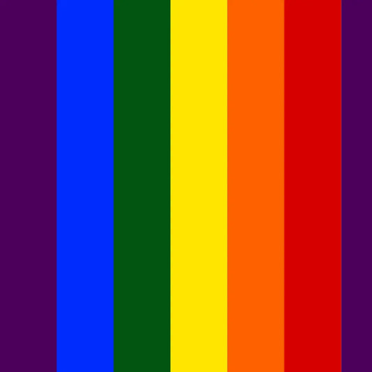Polycotton Digital Print Fabric | 80% Polyester 20% Cotton 45" (115cm) Wide Lightweight Printed Fabric – Sold by the Meter – Rainbow Stripe Large (PCD060)