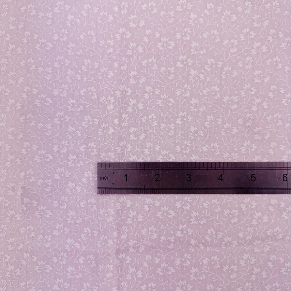 Ditsy Floral Pink Paste Printed Polycotton Dressmaking & Craft Fabric 44" Wide By The Meter