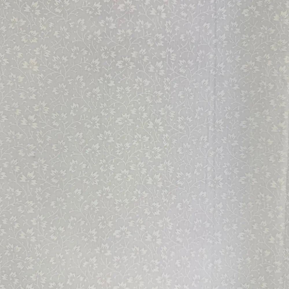 Ditsy Floral White Paste Printed Polycotton Dressmaking & Craft Fabric 44" Wide By The Meter