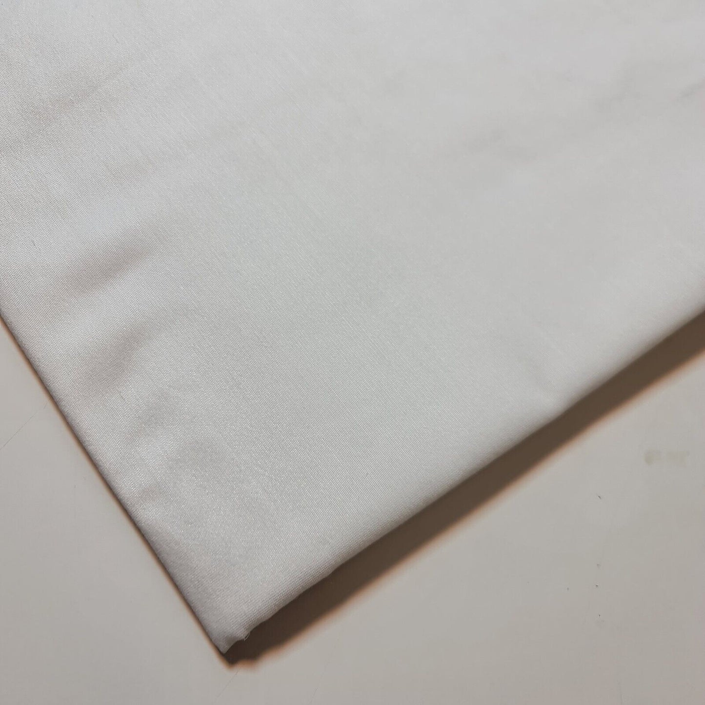 White Polyester Cotton Sateen Material Curtain Lining Dress Craft Quilting Fabric 44" By The Meter