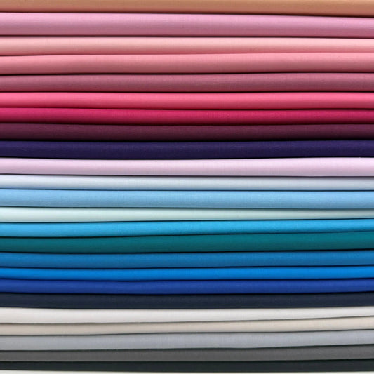 100% Cotton Percale Fabric | 44" (112cm) Wide Lightweight Plain Fabric – Sold by the Meter
