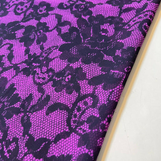 Rosa Web Floral Crepe Chiffon Material weiches transparentes Kleid Drape Craft Stoff 44" pro Meter