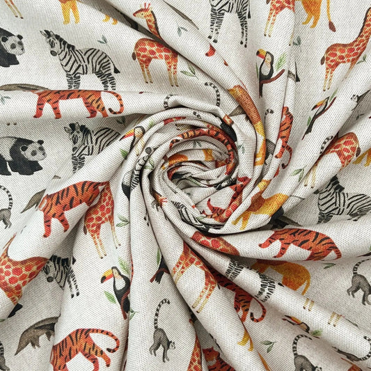 Digitally Printed 100% Cotton Panama Fabric | 55" (140cm) Wide 190gsm Craft & Home Décor Material – Sold by the Meter