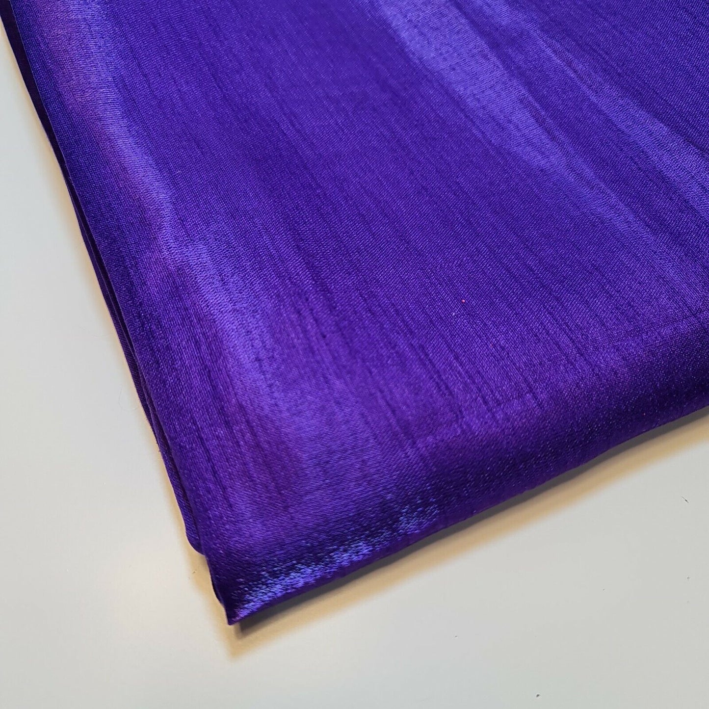 Purple Plain Poly Faux Dupion Silk Material Shiny Dress Craft Patchwork Fabric 44" (25 Meter Roll)