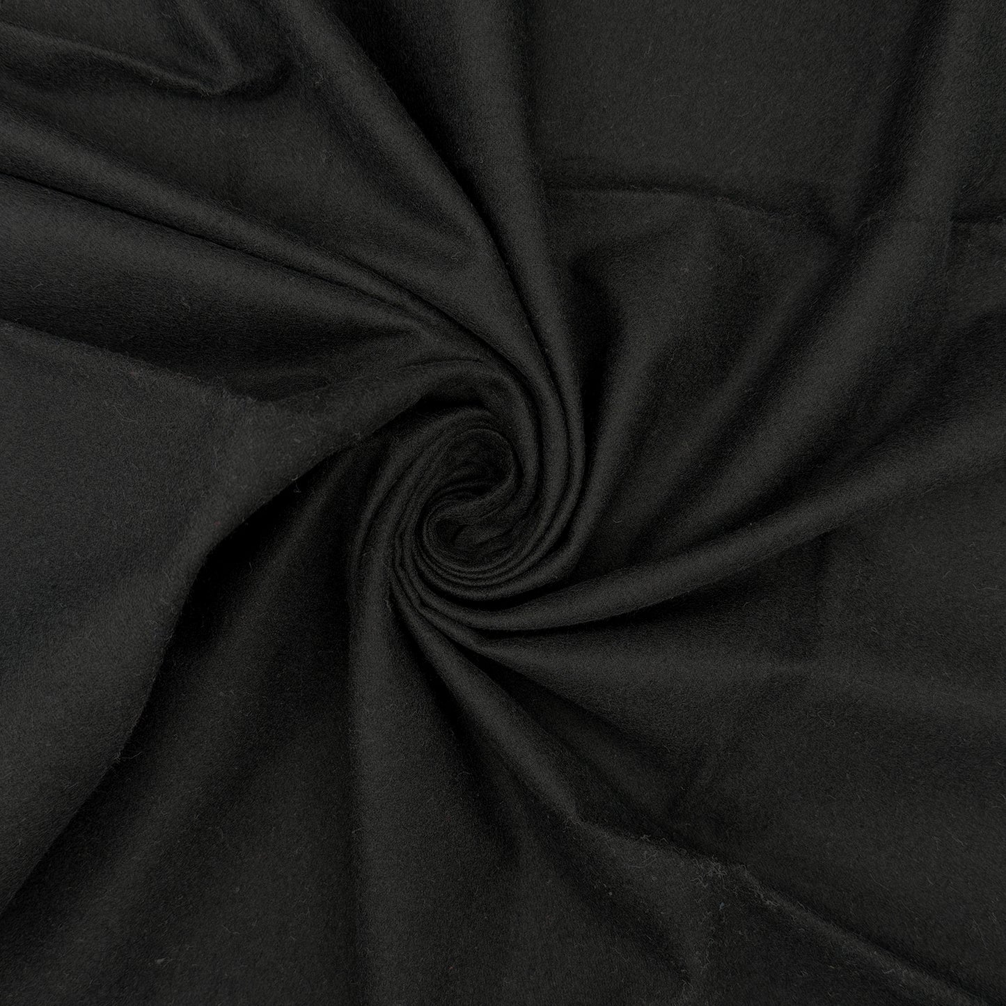Black Plain Winceyette Fabric Soft Brushed 100% Cotton Flannelette 43" (110cm) Wide By The Meter