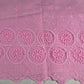 Pale Pink Cotton Floral Embroidery Fabric Lace Broderie Anglaise Dress Craft Material 44" By the Meter
