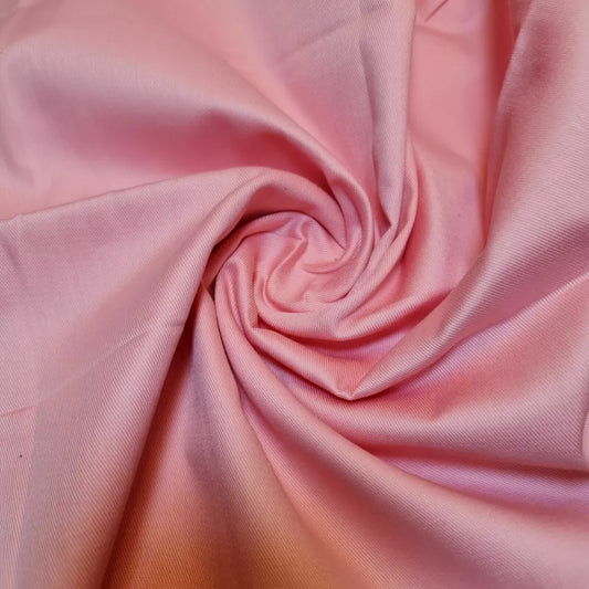 Pale Pink Plain Thick 100% Cotton Drill Material Workwear Dress Twill Craft Fabric 58" By The Meter