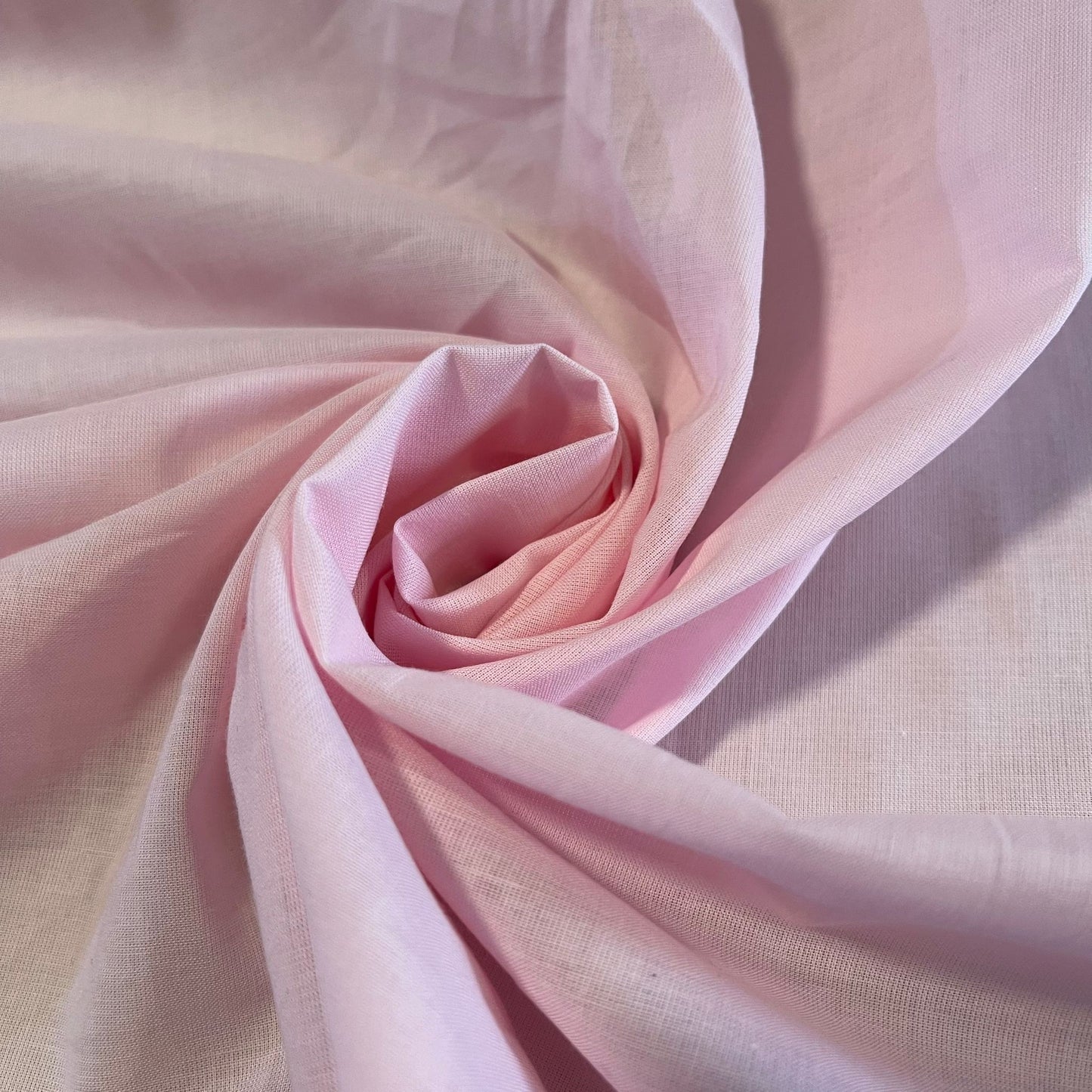 Pale Pink 100% Cotton Lawn Voile Fabric Soft Dress Craft Lining Material 58" By The Meter