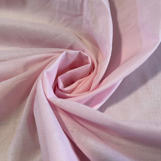 Pale Pink 100% Cotton Lawn Voile Fabric Soft Dress Craft Lining Material 58" By The Meter