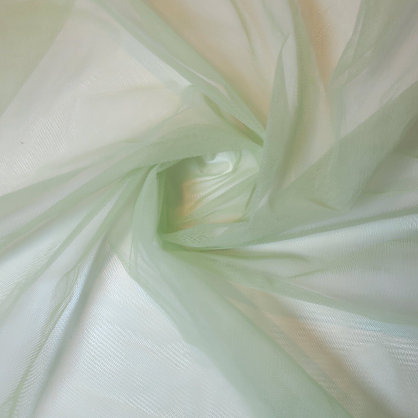 Pastel Green Premium Soft Plain Sheer Tulle Net Fabric Tutu Fairy Veil Bridal 58" By The Meter