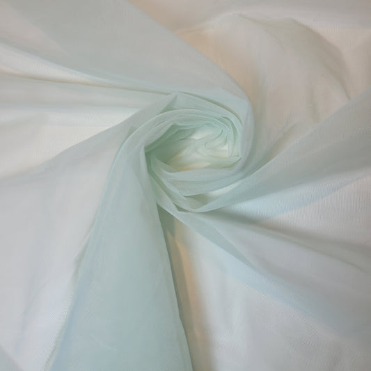 Pastel Mint Premium Soft Plain Sheer Tulle Net Fabric Tutu Fairy Veil Bridal 58" By The Meter