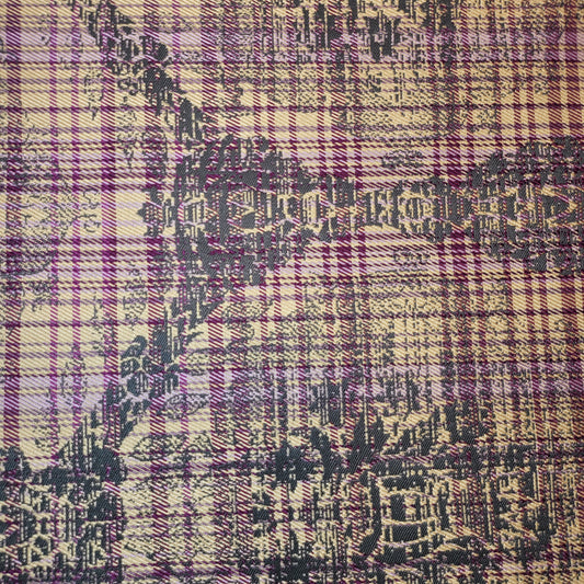 * Clearance * Geometric Stripes & Tartan Chenille Tapestry-Inspired Medium to Heavyweight Curtain & Upholstery Fabrics – 58" Wide", Sold by the Meter (Peach Camo Boucle Tweed)