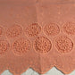 Peach Cotton Floral Embroidery Fabric Lace Broderie Anglaise Dress Craft Material 44" By the Meter