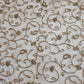 Pink Elegant Embroidered Net Fabric with Metallic Thread Work 44" By The Meter