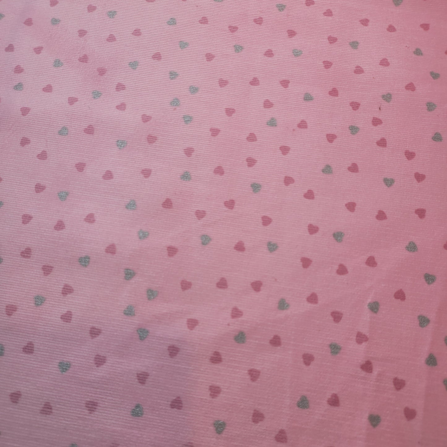 Pink Hearts 100% Cotton Cord Woven Velvet Corduroy Fabric Upholstery Dress Material 58"