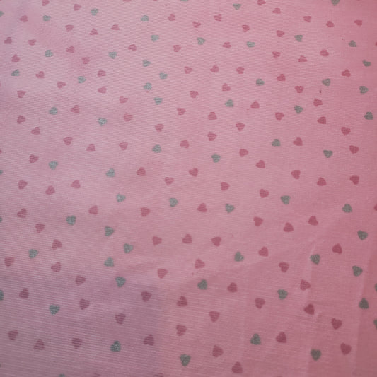 Pink Hearts 100% Cotton Cord Woven Velvet Corduroy Fabric Upholstery Dress Material 58"