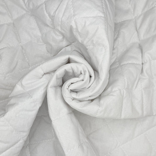 Quilted Polycotton Fabric | Diamond Quilted 45" (115cm) Wide with 2oz Wadding – Sold by the Meter