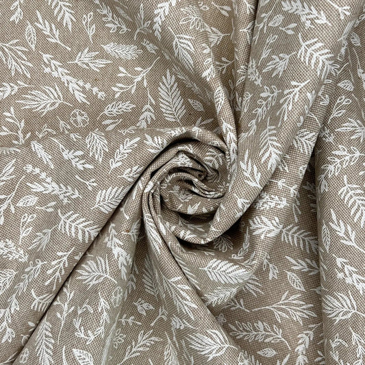 European Produced Recycled Cotton Rich Linen Fabric | Durable 55" (140cm) Wide 210gsm Craft & Upholstery Material â€“ Sold by the Meter