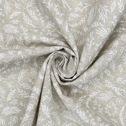 European Produced Recycled Cotton Rich Linen Fabric | Durable 55" (140cm) Wide 210gsm Craft & Upholstery Material â€“ Sold by the Meter