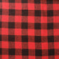 Elegant 100% Brushed Cotton Flannel: Tartan Winceyette Craft Dress Material - 58” Wide (Red Black Buffalo)