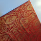 Red Double Paisley Gold Metallic Banarasi Brocade Fabric | Dress, Craft & Décor Material | 44" Wide By the Meter