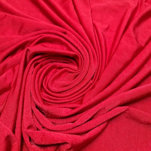 Red ITY Lycra Elastane 4 Way Stretch Spandex Jersey Dress Craft Fabric ...