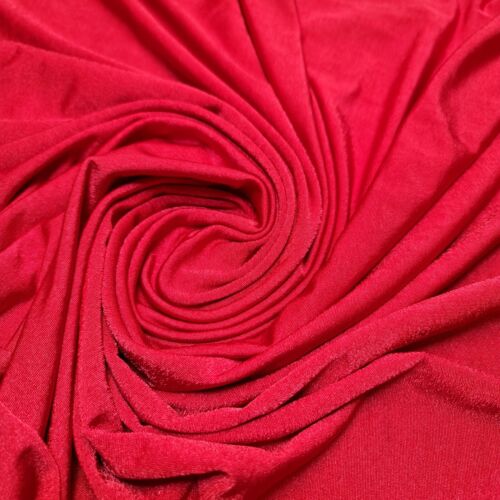 Red ITY Lycra Elastane 4 Way Stretch Spandex Jersey Dress Craft Fabric 58" By The Meter