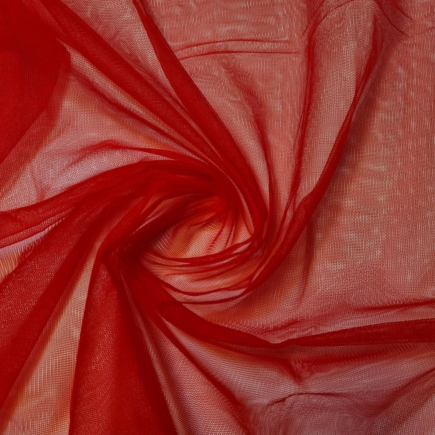 Red Plain Power Mesh 4 Way Stretch Net Fabric Dress Craft Costume Material 58" By The Meter