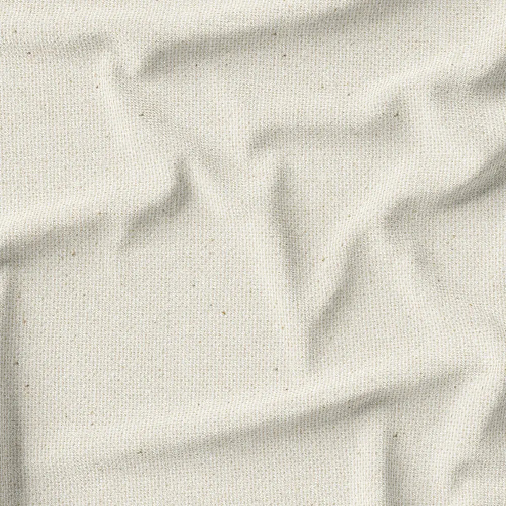 European Produced Recycled Cotton Rich Linen Fabric | Plain Sustainable 55" (140cm) Wide 210gsm Craft & Upholstery Fabric â€“ Sold by the Meter