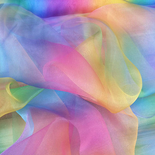 Rainbow & Unicorn Organza Fabric | Sheer Organza 59" (150cm) Wide – Sold by the Meter
