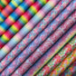 Rainbow & Mermaid Glitter PU Backed Fabric | Sparkle Leatherette 55" (140cm) Wide – Sold by the Meter