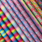 Rainbow & Mermaid Glitter PU Backed Fabric | Sparkle Leatherette 55" (140cm) Wide – Sold by the Meter
