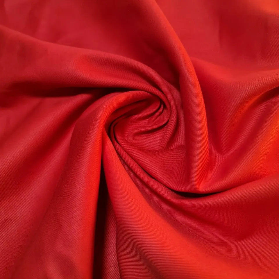 Red Plain Thick 100% Cotton Drill Material Workwear Dress Twill Craft Fabric 58" By The Meter