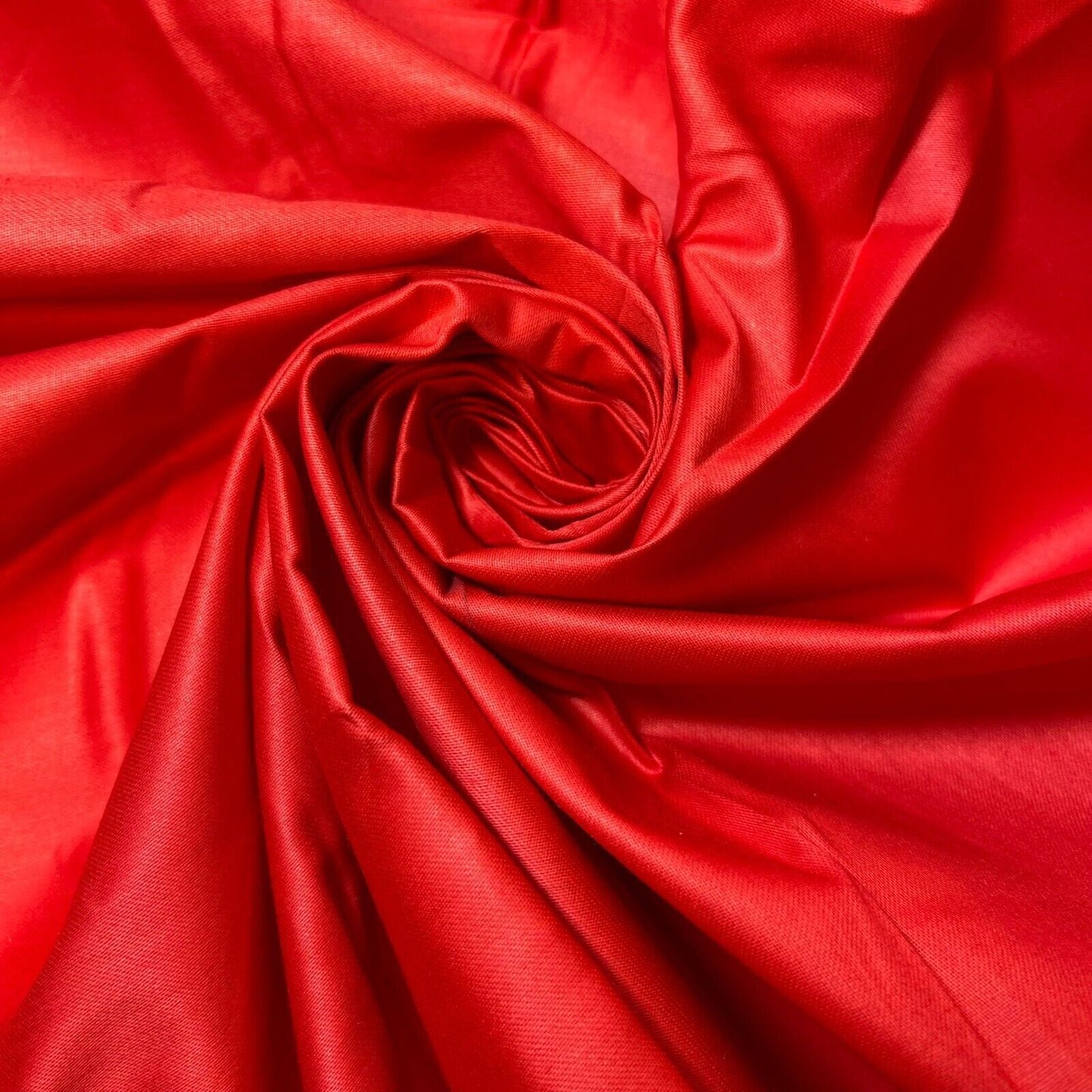 Red 100% Cotton Sateen Material Curtain Lining Dress Craft Quilting Fabric 44" By The Meter