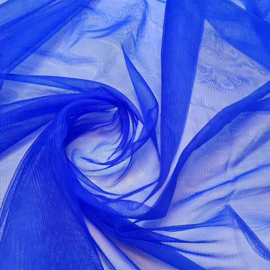 Royal Blue Premium Soft Plain Sheer Tulle Net Fabric Tutu Fairy Veil Bridal Wedding Arch Decor Material 58" (25 Meter Roll)